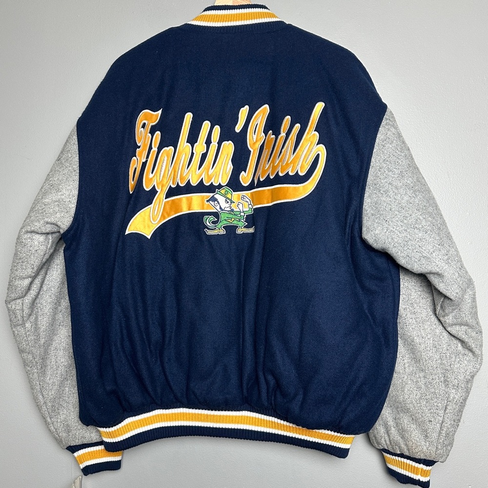 NWT Vintage Notre Dame LOGO 7 Wool Fighting Irish Varsity Jacket